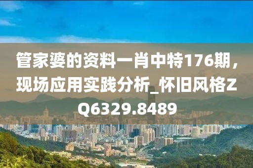 管家婆的資料一肖中特176期，現(xiàn)場應(yīng)用實踐分析_懷舊風(fēng)格ZQ6329.8489