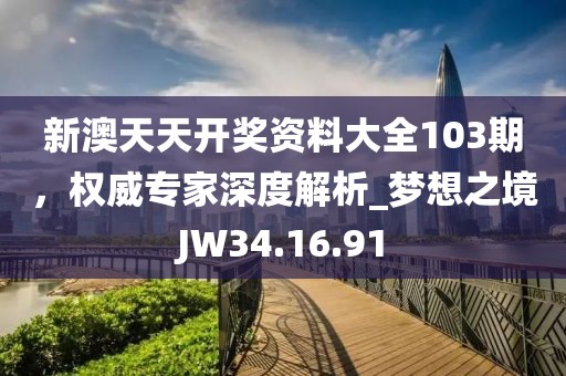 新澳天天開獎資料大全103期，權威專家深度解析_夢想之境JW34.16.91