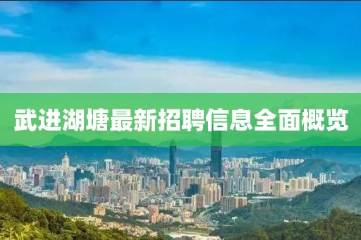武進湖塘最新招聘信息全面概覽