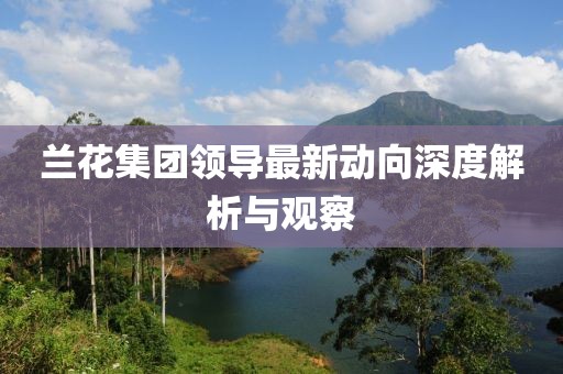 蘭花集團(tuán)領(lǐng)導(dǎo)最新動向深度解析與觀察