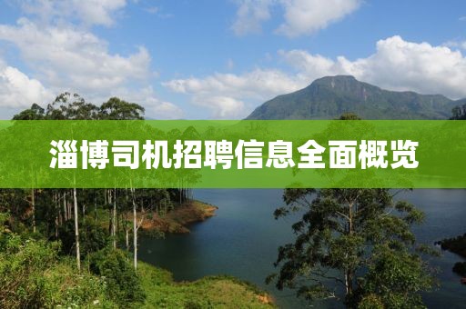 淄博司機招聘信息全面概覽