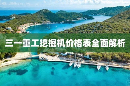三一重工挖掘機(jī)價格表全面解析