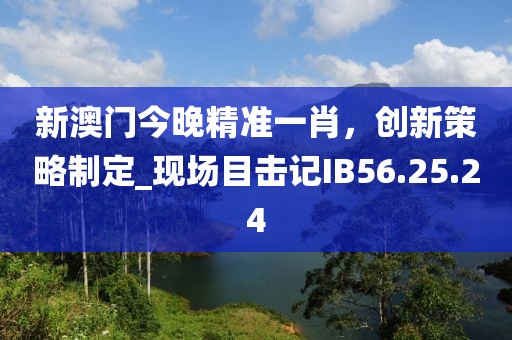 新澳門今晚精準(zhǔn)一肖，創(chuàng)新策略制定_現(xiàn)場(chǎng)目擊記IB56.25.24