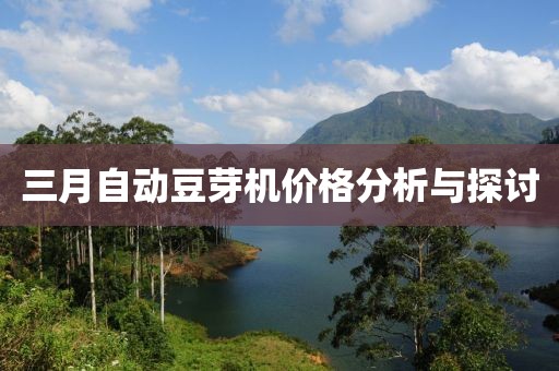 三月自動豆芽機價格分析與探討