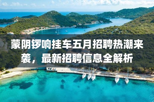 蒙陰鑼響掛車五月招聘熱潮來襲，最新招聘信息全解析