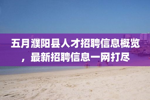 五月濮陽(yáng)縣人才招聘信息概覽，最新招聘信息一網(wǎng)打盡