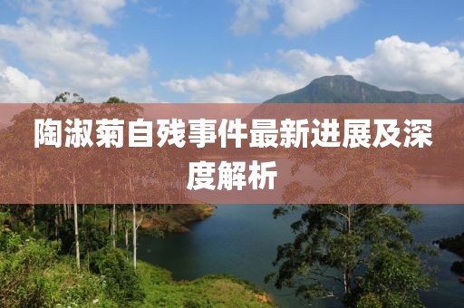 陶淑菊自殘事件最新進(jìn)展及深度解析