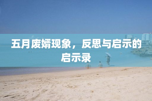 五月廢婿現(xiàn)象，反思與啟示的啟示錄