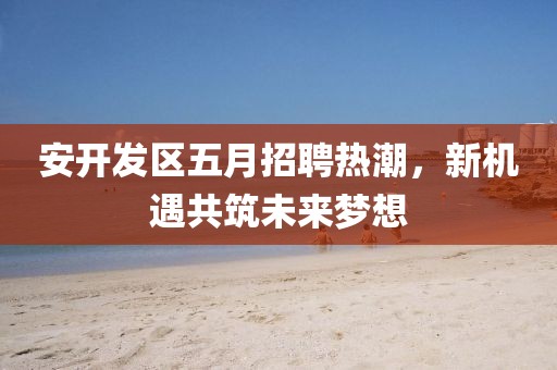 安開發(fā)區(qū)五月招聘熱潮，新機遇共筑未來夢想