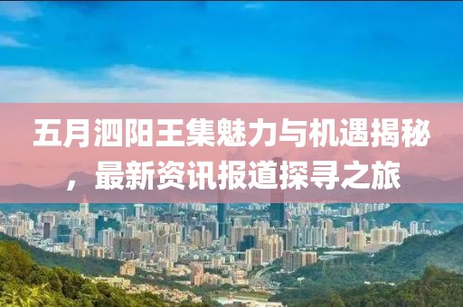 五月泗陽王集魅力與機遇揭秘，最新資訊報道探尋之旅