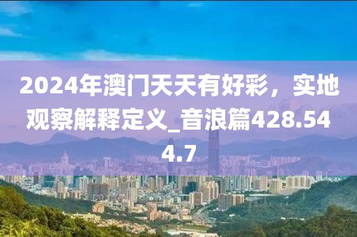 2024年澳門天天有好彩，實(shí)地觀察解釋定義_音浪篇428.544.7