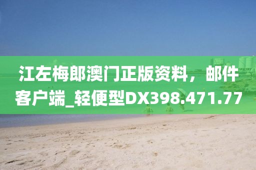 江左梅郎澳門正版資料，郵件客戶端_輕便型DX398.471.77