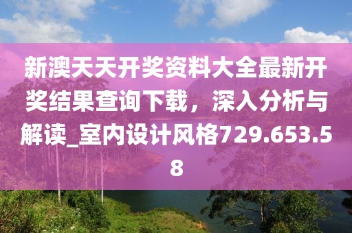 新澳天天開獎資料大全最新開獎結(jié)果查詢下載，深入分析與解讀_室內(nèi)設(shè)計風(fēng)格729.653.58