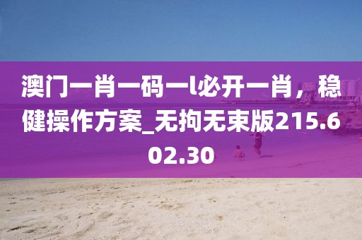 澳門一肖一碼一l必開一肖，穩(wěn)健操作方案_無拘無束版215.602.30