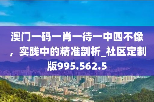 澳門一碼一肖一待一中四不像，實踐中的精準剖析_社區(qū)定制版995.562.5