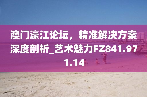 澳門濠江論壇，精準解決方案深度剖析_藝術魅力FZ841.971.14