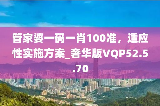 管家婆一碼一肖100準(zhǔn)，適應(yīng)性實(shí)施方案_奢華版VQP52.5.70
