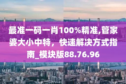 最準一碼一肖100%精準,管家婆大小中特，快速解決方式指南_模塊版88.76.96
