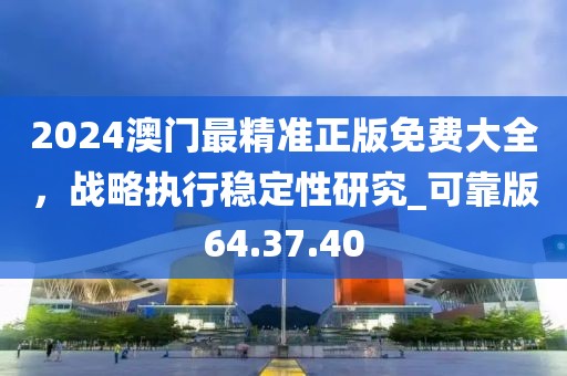 2024澳門最精準(zhǔn)正版免費大全，戰(zhàn)略執(zhí)行穩(wěn)定性研究_可靠版64.37.40